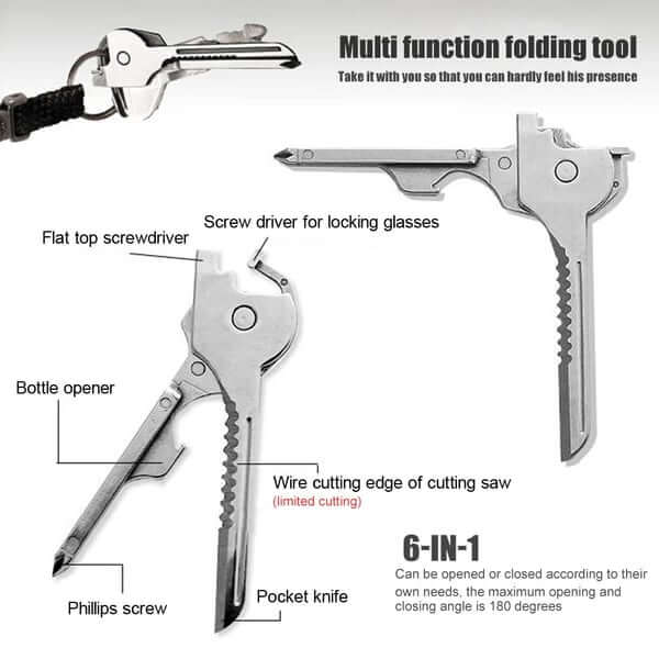 Hot Saleš„6-in-1 Multi-Functional Keychain Multi-tool