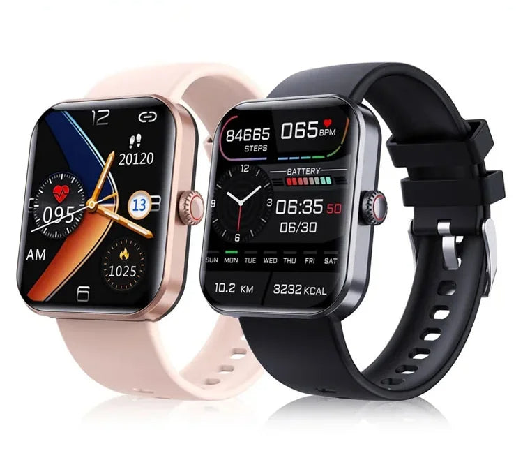 【All day monitoring of heart rate and blood pressure】 Bluetooth fashion watch(Support 24 languages)